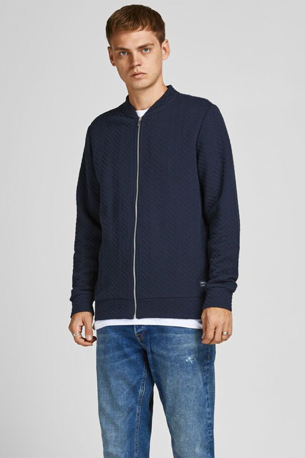 Jack&Jones, Bluza sport bomber matlasata, Bleumarin