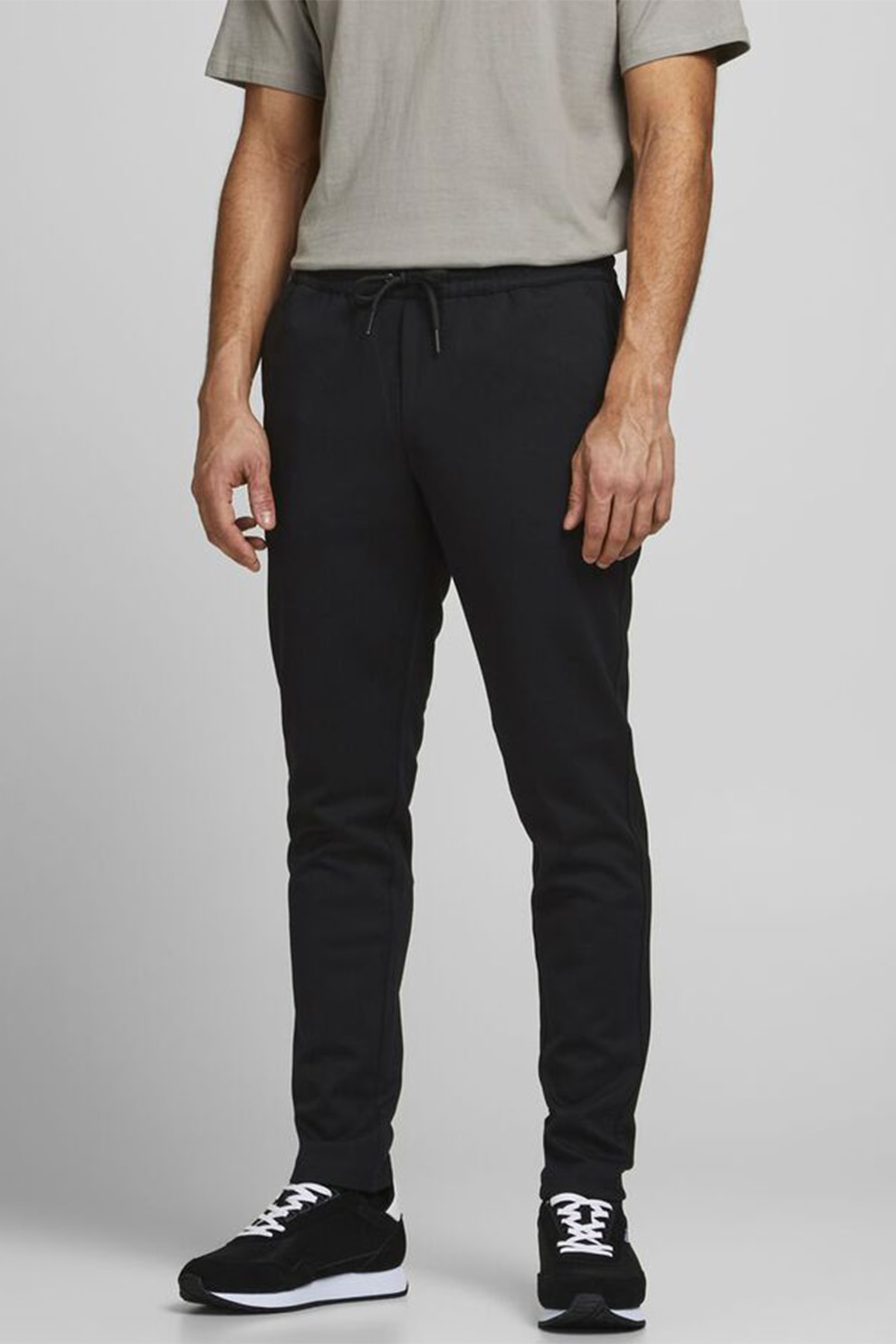 Jack&Jones, Pantaloni jogger chino slim fit Will Phil, Negru