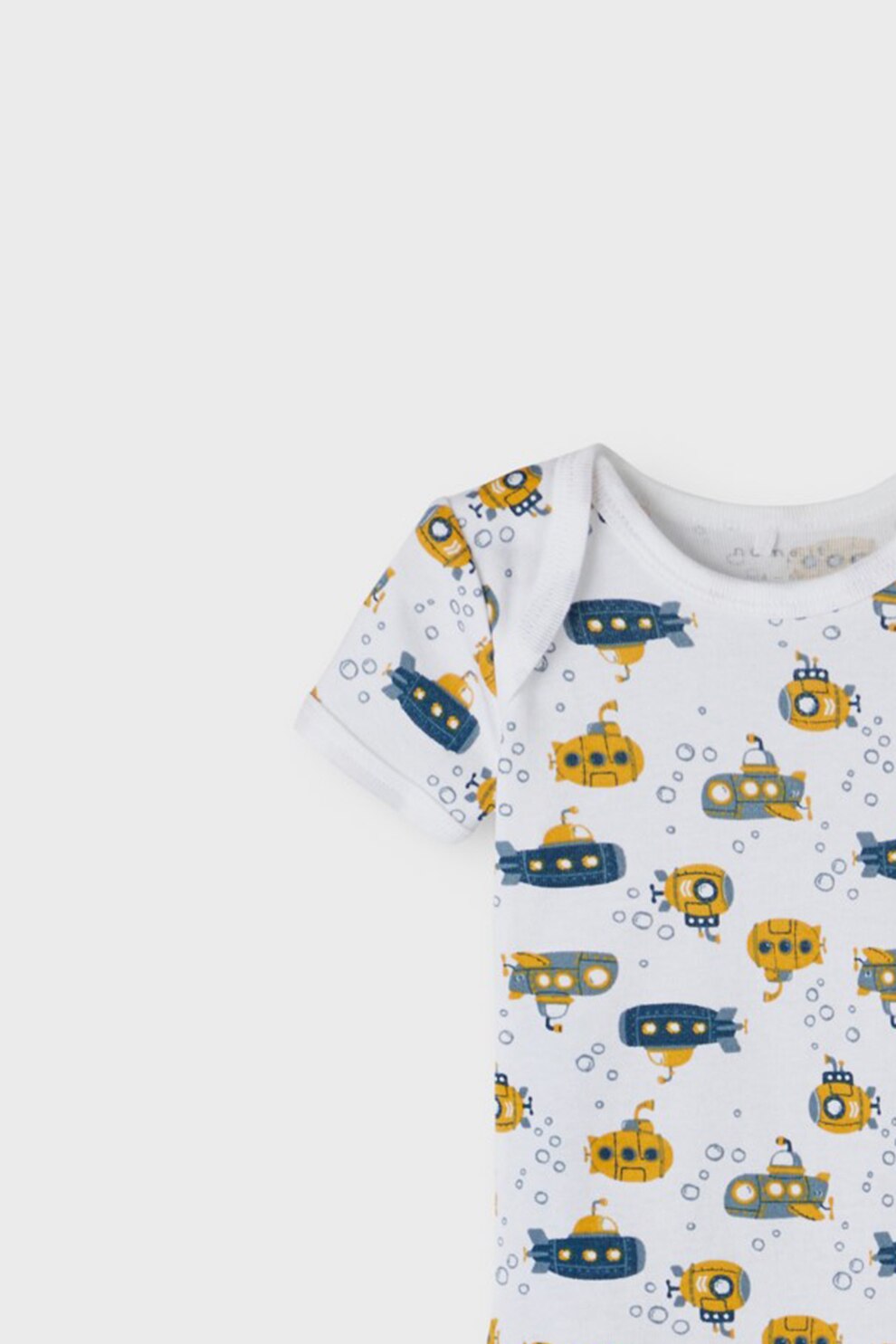 NAME IT, Set de body-uri din bumbac organic - 3 piese, Bleumarin/Alb