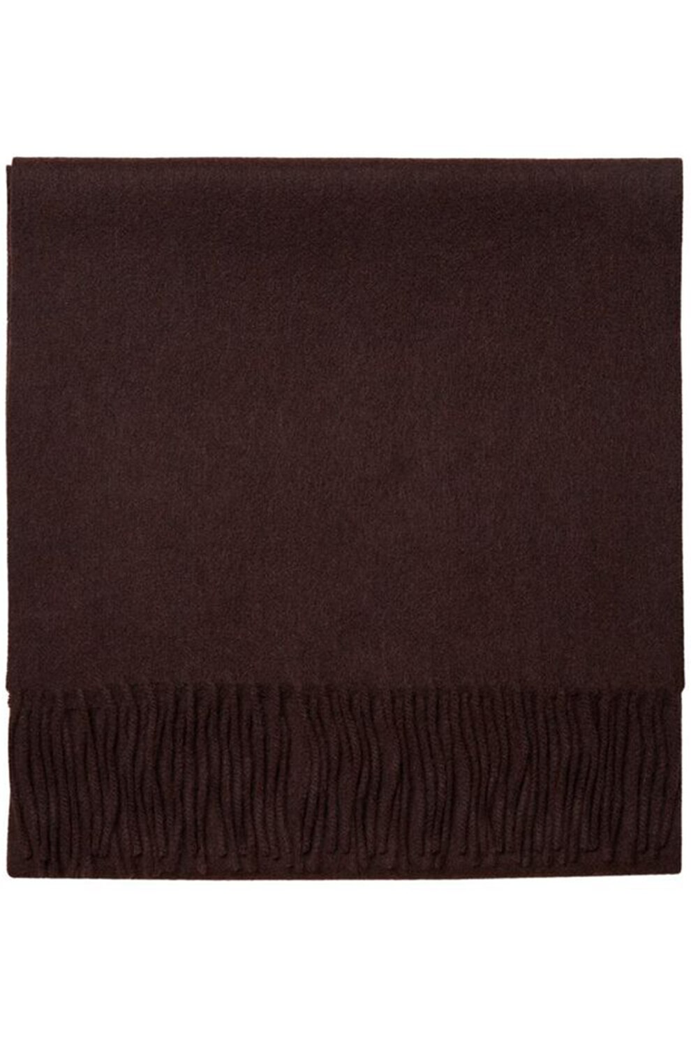 Selected Homme, Fular din lana cu franjuri, Maro inchis