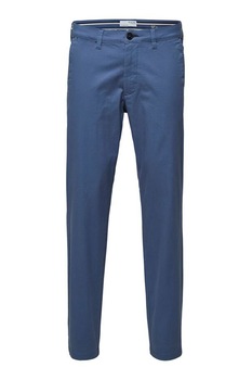 Selected Homme, Pantaloni chino din amestec de bumbac organic Miles, Albastru inchis Selected Homme, Pantaloni chino din amestec de bumbac organic Miles, Albastru inchis
