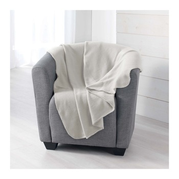 Patura Marilou, 150x125x0.5 cm, 280 gsm, 100% poliester, Alb Patura Marilou, 150x125x0.5 cm, 280 gsm, 100% poliester, Alb