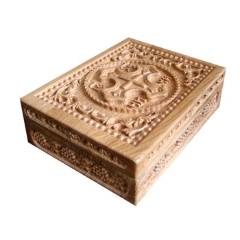 Castea sculptata pentru Sf Moaste, sculptura in stejar, 130x170x54 mm Castea sculptata pentru Sf Moaste, sculptura in stejar, 130x170x54 mm