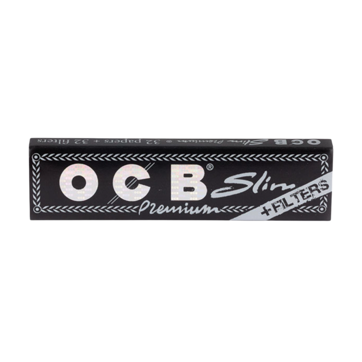 Set foite pentru rulat tigari OCB Premium Slim 110mm 32 bucati si filtre din carton 32 bucati