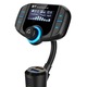 Bluetooth autós FM modulátor, BT70, kihangosító, autós készlet, kihangosító készlet, FM adó MP3 zenelejátszó, 2 x USB töltő kapcsolóval, Micro SD támogatás, fekete narancssárgával
