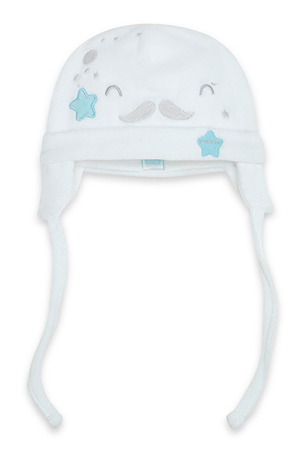 Tuc Tuc, Caciula cu broderii, alb, aarntiu, albastru aqua