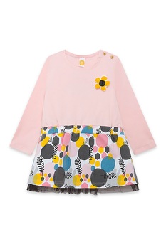 Tuc Tuc, Rochie combi cu aplicatie albina, Multicolora, 83 CM Tuc Tuc, Rochie combi cu aplicatie albina, Multicolora, 83 CM