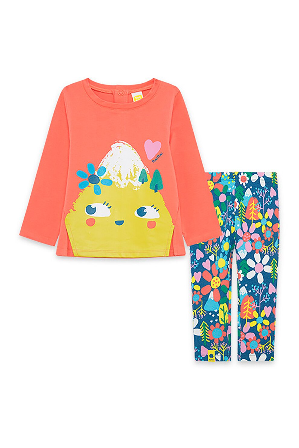 Tuc Tuc, Set de bluza si pantaloni cu model grafic, Multicolora