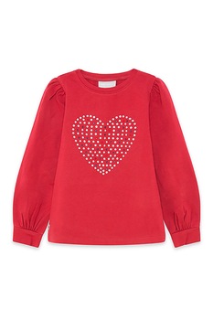 Tuc Tuc, Bluza cu decolteu la baza gatului si strasuri, Corai Tuc Tuc, Bluza cu decolteu la baza gatului si strasuri, Corai