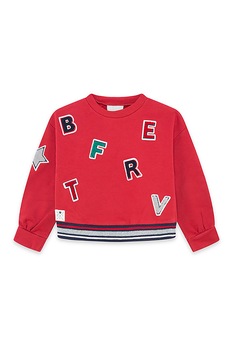 Tuc Tuc, Bluza sport cu decolteu la baza gatului si detalii texturate, roz corai, bleumarin inchis, argintiu Tuc Tuc, Bluza sport cu decolteu la baza gatului si detalii texturate, roz corai, bleumarin inchis, argintiu