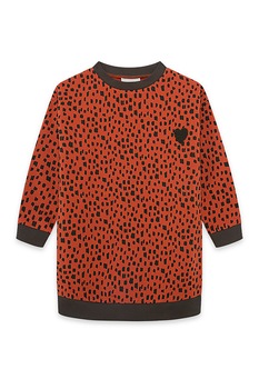 Tuc Tuc, Rochie sport cu animal print, Oranj stins/Negru Tuc Tuc, Rochie sport cu animal print, Oranj stins/Negru
