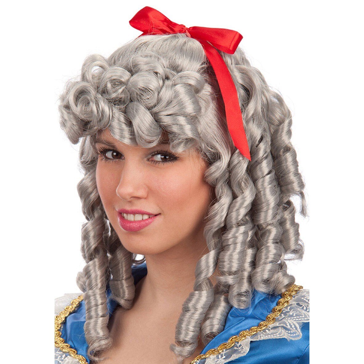 Peruca epoca gri cu bucle