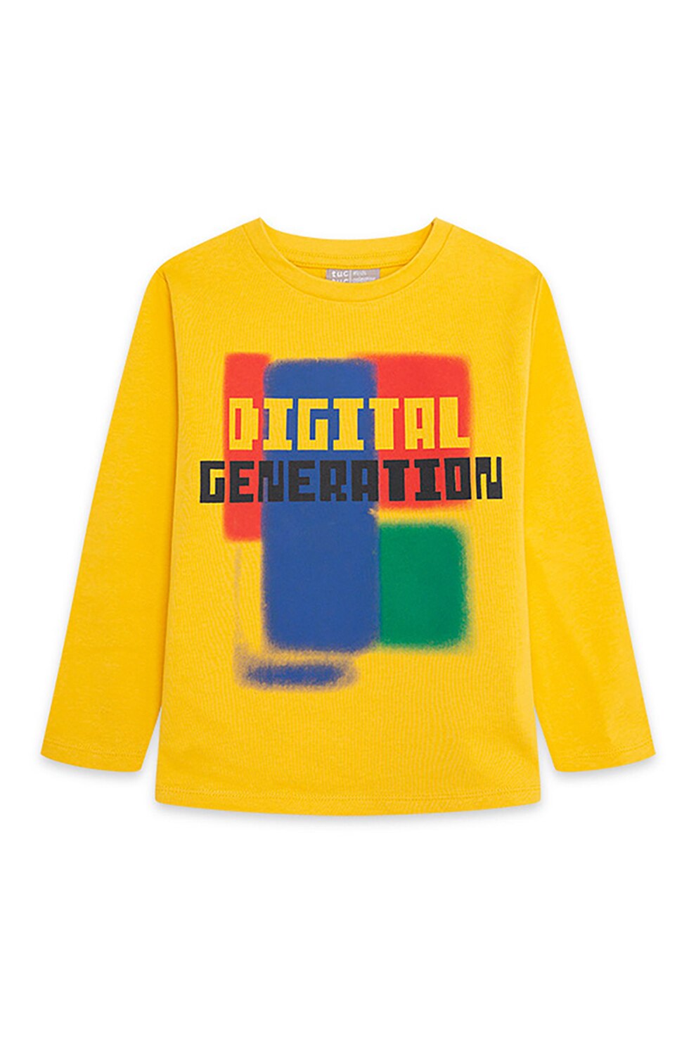 Tuc Tuc, Bluza de bumbac cu imprimeu, Galben/Albastru/Negru, 93-98 CM