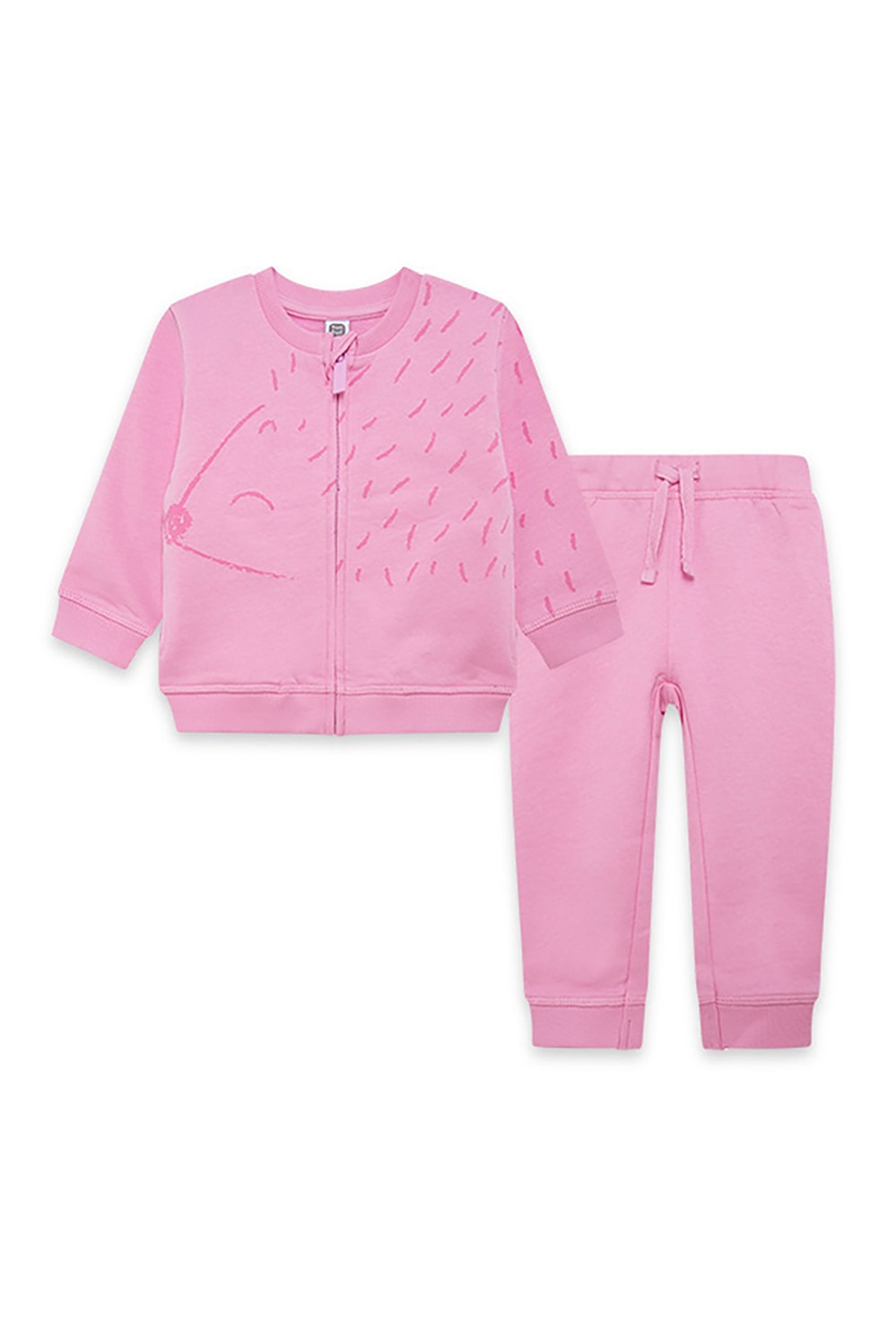 Tuc Tuc, Set de bluza sport cu imprimeu si fermoar si pantaloni -2 piese, Roz