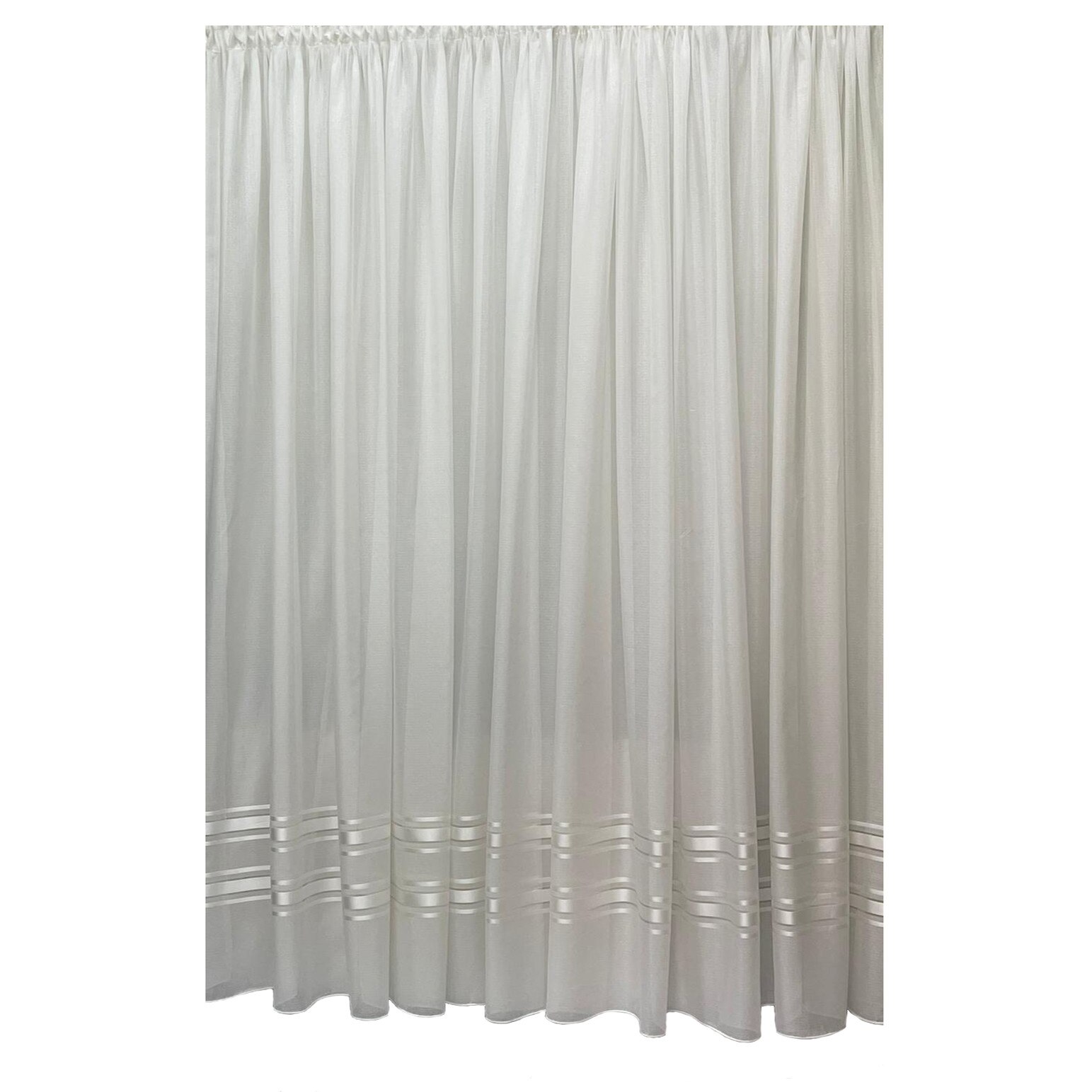 Perdea ivoire cu bordura ivoire din colectia 