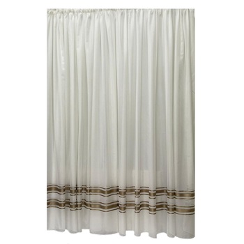 Perdea ivoire cu bordura castaniu din colectia  Perdea ivoire cu bordura castaniu din colectia