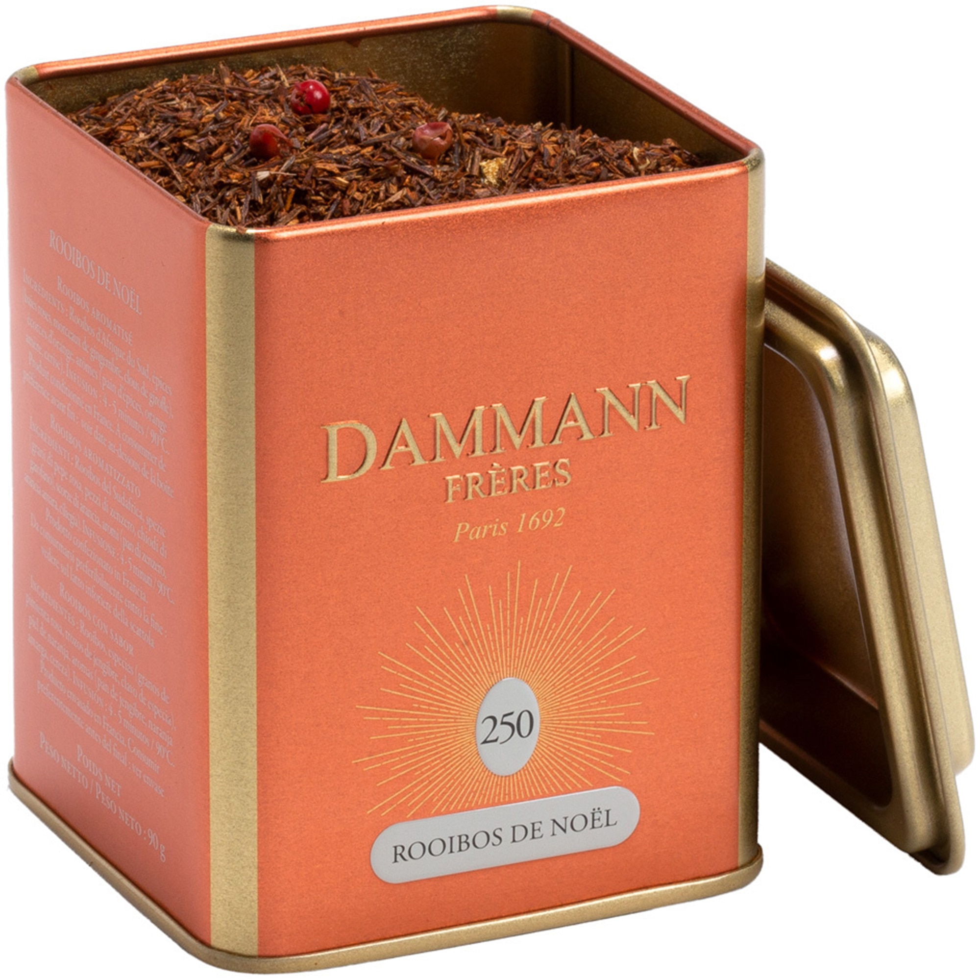 Подаръчна кутия Чай ройбос Dammann, Rooibos de Noel, 90 гр eMAG.bg