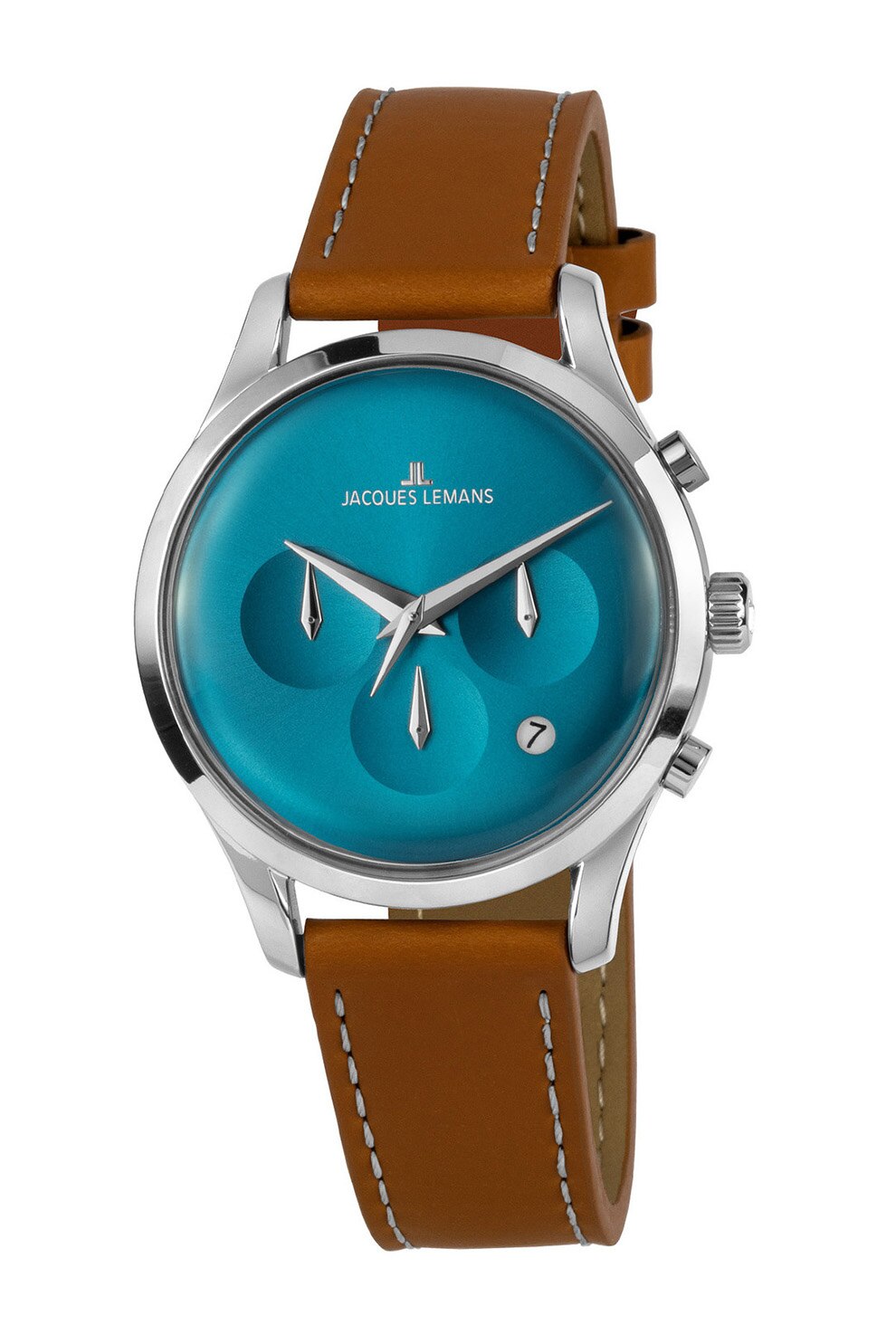 Jacques Lemans, Ceas analog cu o curea de piele, Ocru