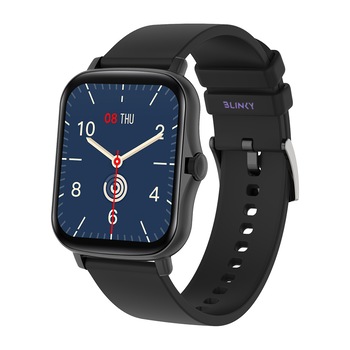 Smartwatch BLINKY Neptis, compatibil cu IOS/Android, cu bratara fitness inteligenta, masurare puls, negru Smartwatch BLINKY Neptis, compatibil cu IOS/Android, cu bratara fitness inteligenta, masurare puls, negru
