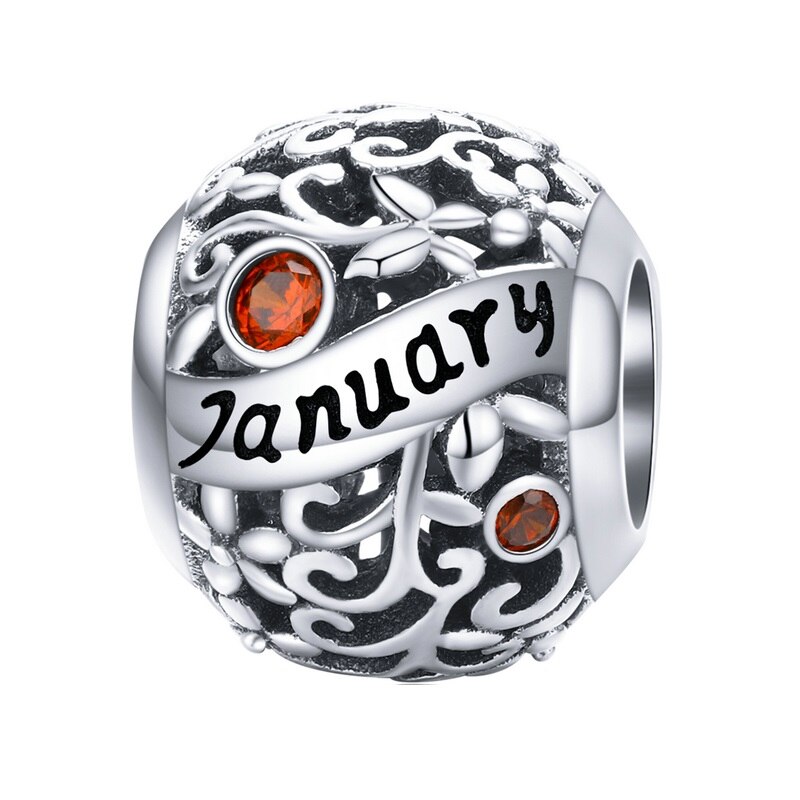 Talisman argint luna Ianuarie cu zirconiu, BeSpecial, PST0246