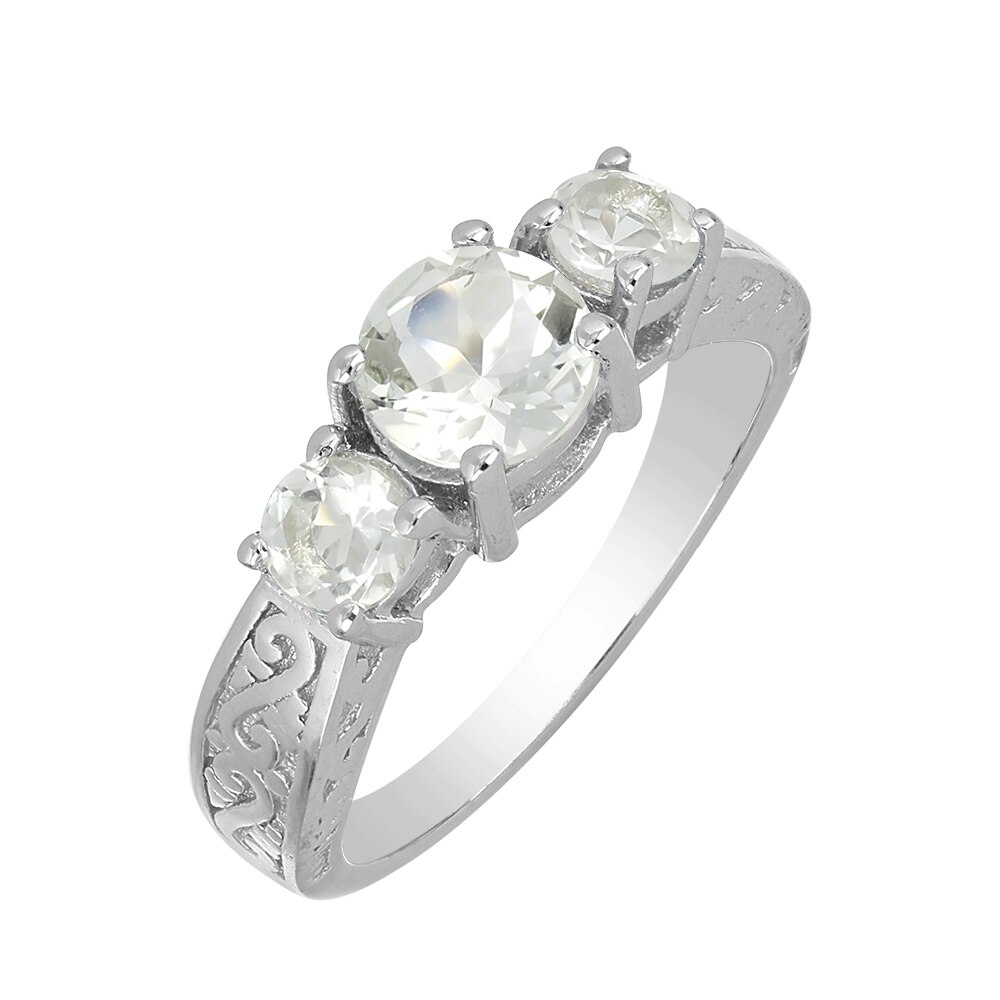 Inel argint cu 3 pietre de ametist verde - IVA0112 15080