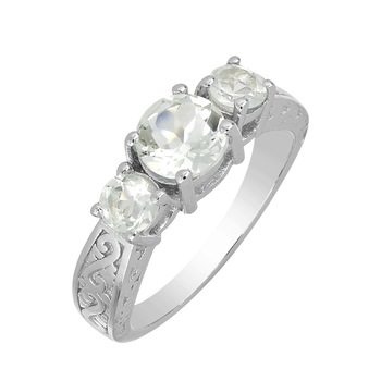 Inel argint cu 3 pietre de ametist verde - IVA0112 15080 Inel argint cu 3 pietre de ametist verde - IVA0112 15080