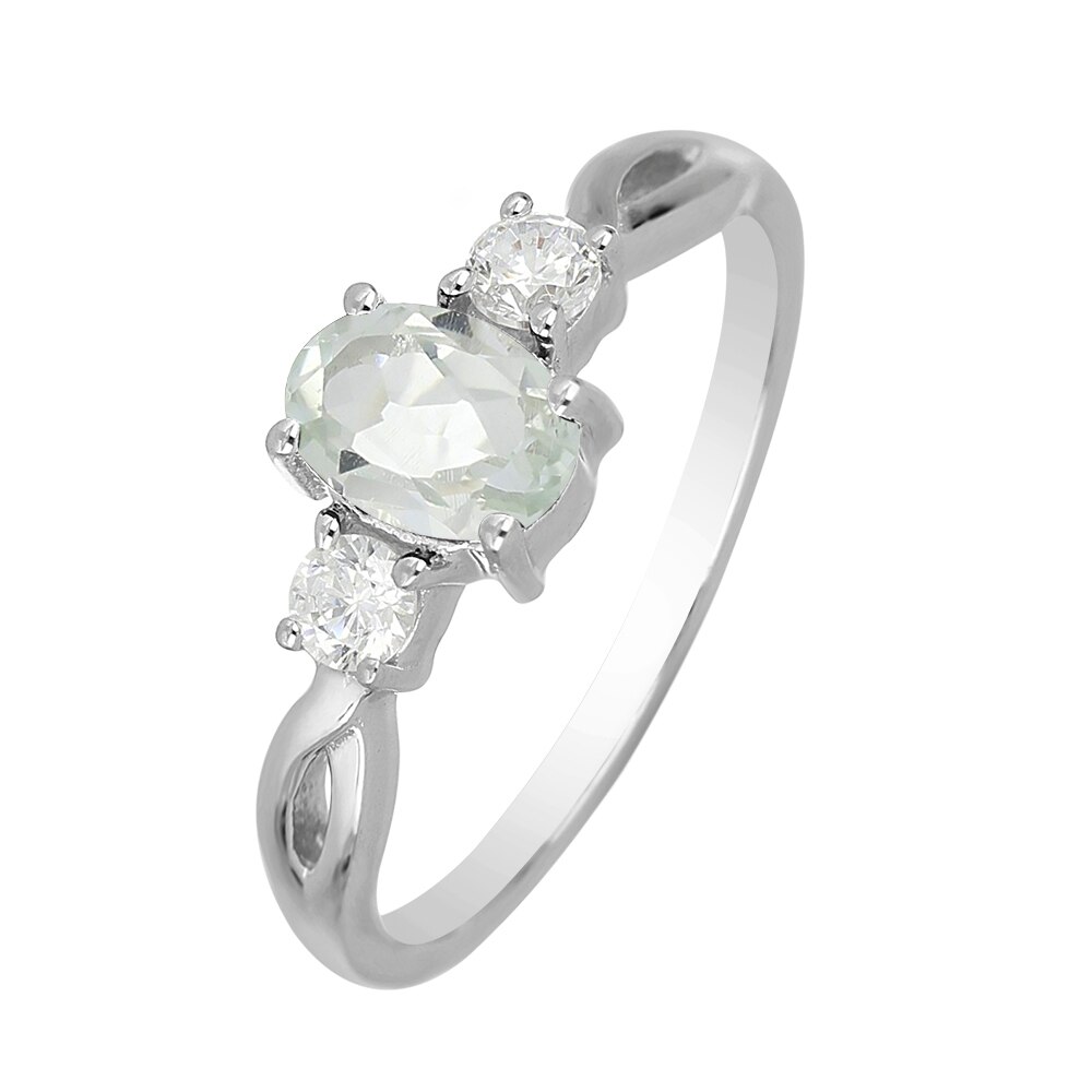 Inel argint elegant cu ametist verde si zirconiu alb - IVA0088 14999