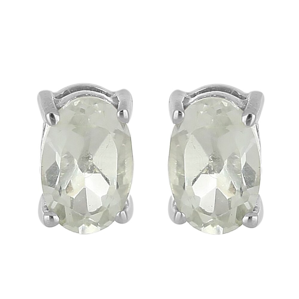 Cercei argint 925 cu ametist verde, EVA0063, BeSpecial