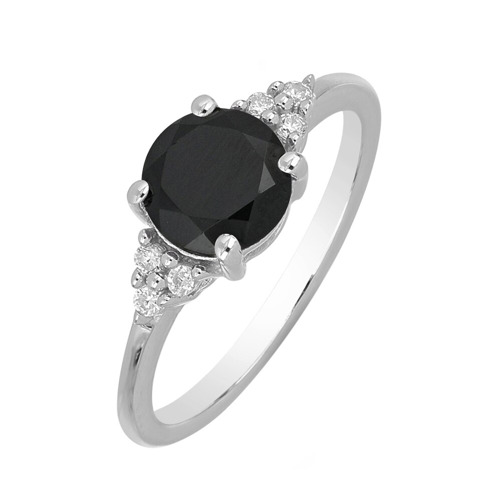 Inel argint cu onix si 6 cristale de zirconiu alb - IVA0080 14958