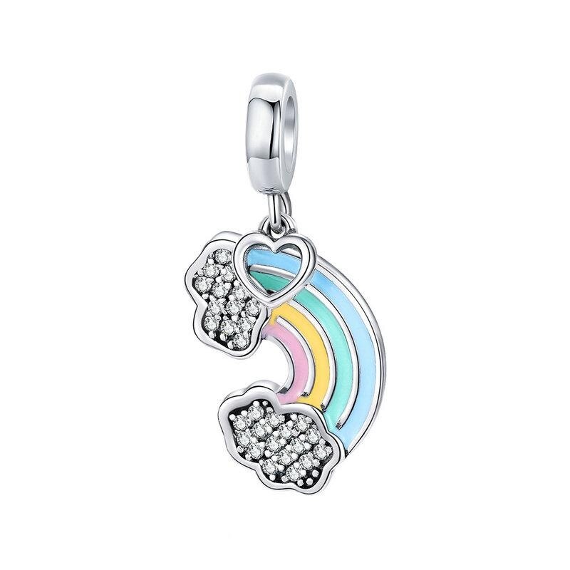 Talisman argint cu curcubeu si norisori cu zirconii, BeSpecial, PST0194