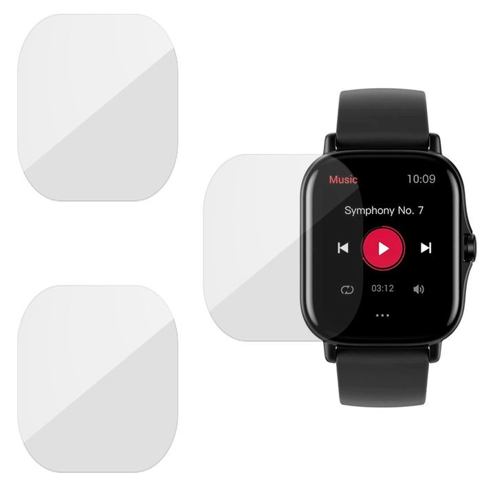 3 db szilikon SILKASE regenerálódó fólia Amazfit GTS 2 43x35mm, Full-display