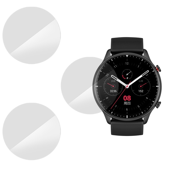 3 db szilikon kijelzővédő SILKASE regenerálódó fólia Amazfit GTR2 Sport 47mm