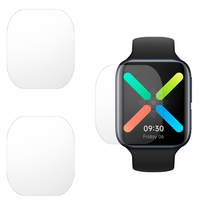 3 db SILKASE matt fólia készlet Oppo Watchhoz 46 mm, szilikon, megújuló, teljes kijelzős