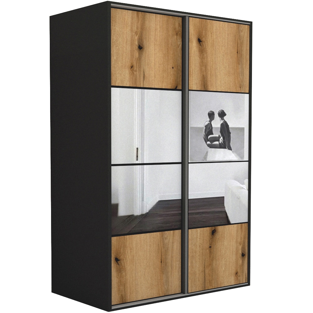Dressing Genarom LEX D, Stejar Wotan / Oglinda M, 171 x 240 x 66 cm