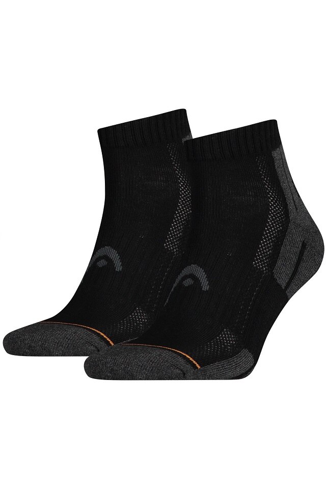 Set 2 perechi de sosete, Head, Unisex, Negru/gri, marimea 39-42