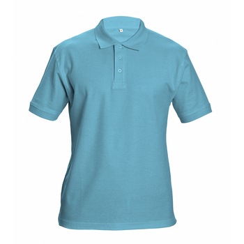 Tricou polo Dhanu, albastru sky, 100%bumbac, marime M Tricou polo Dhanu, albastru sky, 100%bumbac, marime M