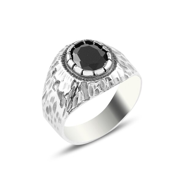 Inel argint cu zirconiu negru 15795
