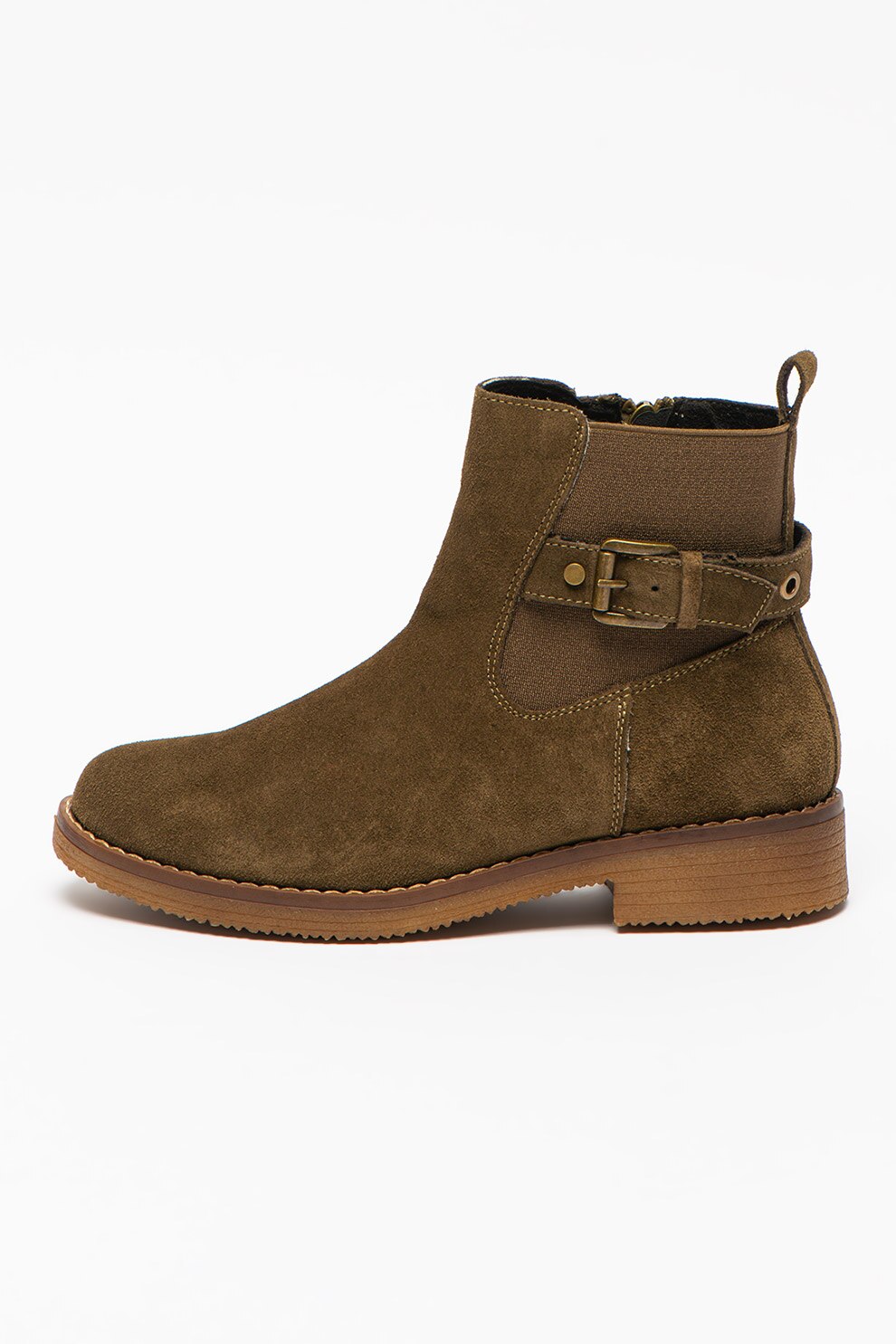 MUSK, Ghete de piele intoarsa cu varf rotunjit, Verde militar