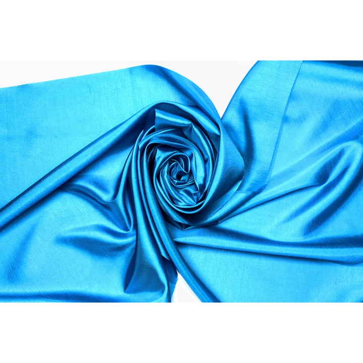 Material tesut, tip Taffeta neteda, Turcoaz, 50 cm x 140 cm