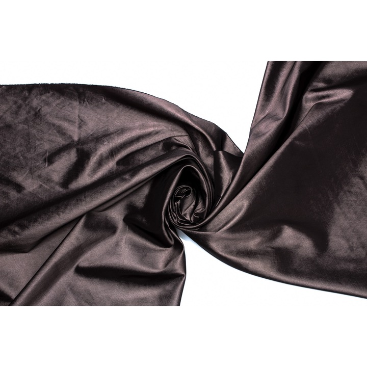 Material tesut, tip Taffeta neteda, maro cenusiu, 50 cm x 140 cm