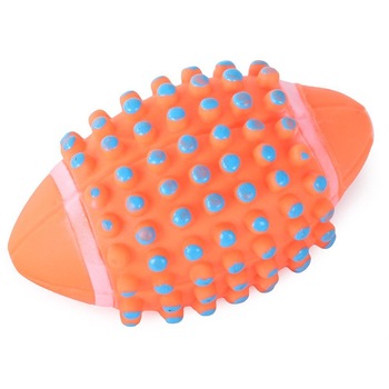 Jucarie pentru caini, Zola®, minge rugby, sunet, 11 cm, portocaliu Jucarie pentru caini, Zola®, minge rugby, sunet, 11 cm, portocaliu