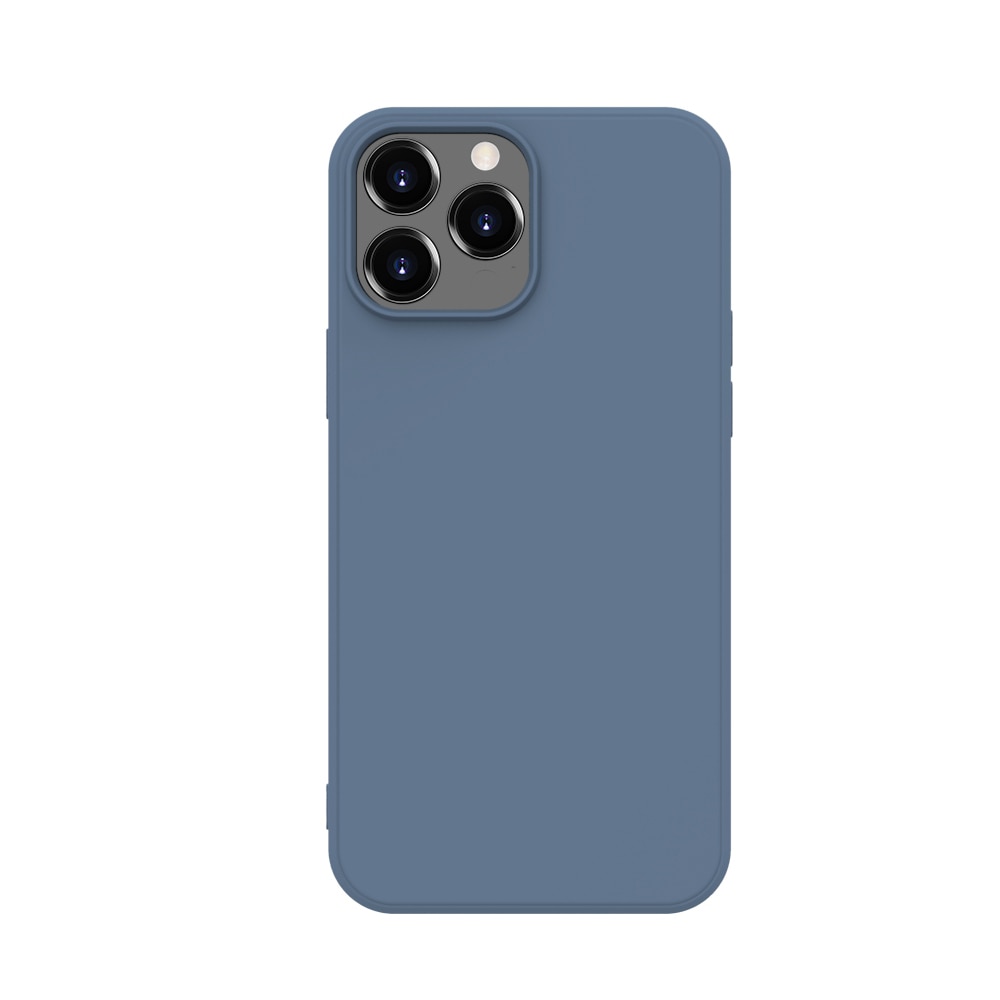 Husa Lemontti Silicon Soft Slim compatibil cu iPhone 13 Pro, Lavender Gray, material mat si fin, captusit cu microfibra