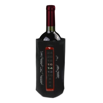 Husa racire sticla vin cu termometru detasabil FIE 108 VinBouquet, textil, negru Husa racire sticla vin cu termometru detasabil FIE 108 VinBouquet, textil, negru