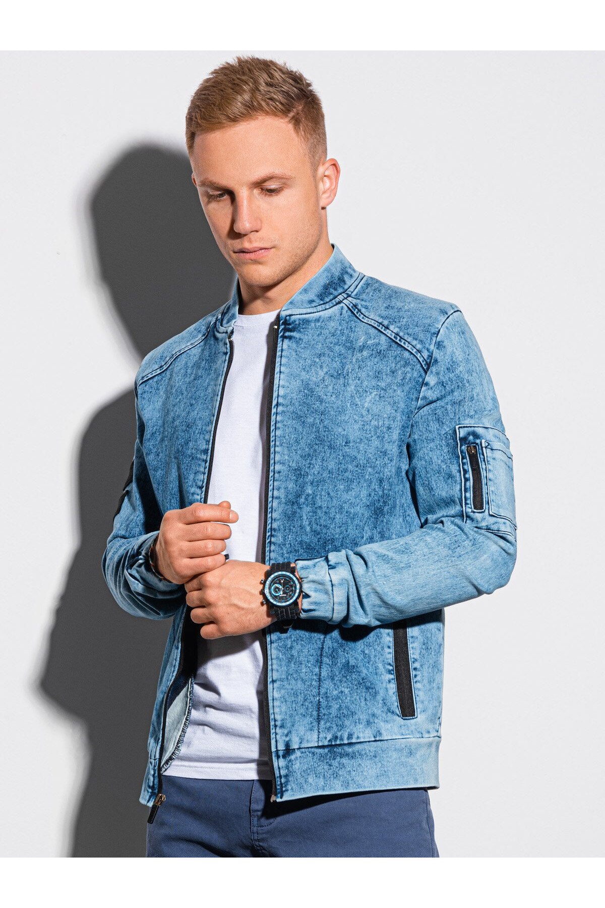 Geaca barbati C240 - albastru-deschis, Albastru