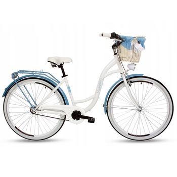 Bicicleta Vintage cu cos, Goetze, BB28_BialyNieb_WBWOtel, 28 Inch, Alb/albastru Bicicleta Vintage cu cos, Goetze, BB28_BialyNieb_WBWOtel, 28 Inch, Alb/albastru