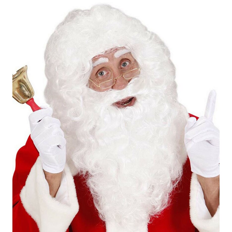 Peruca cu barba Mos Craciun Colindator