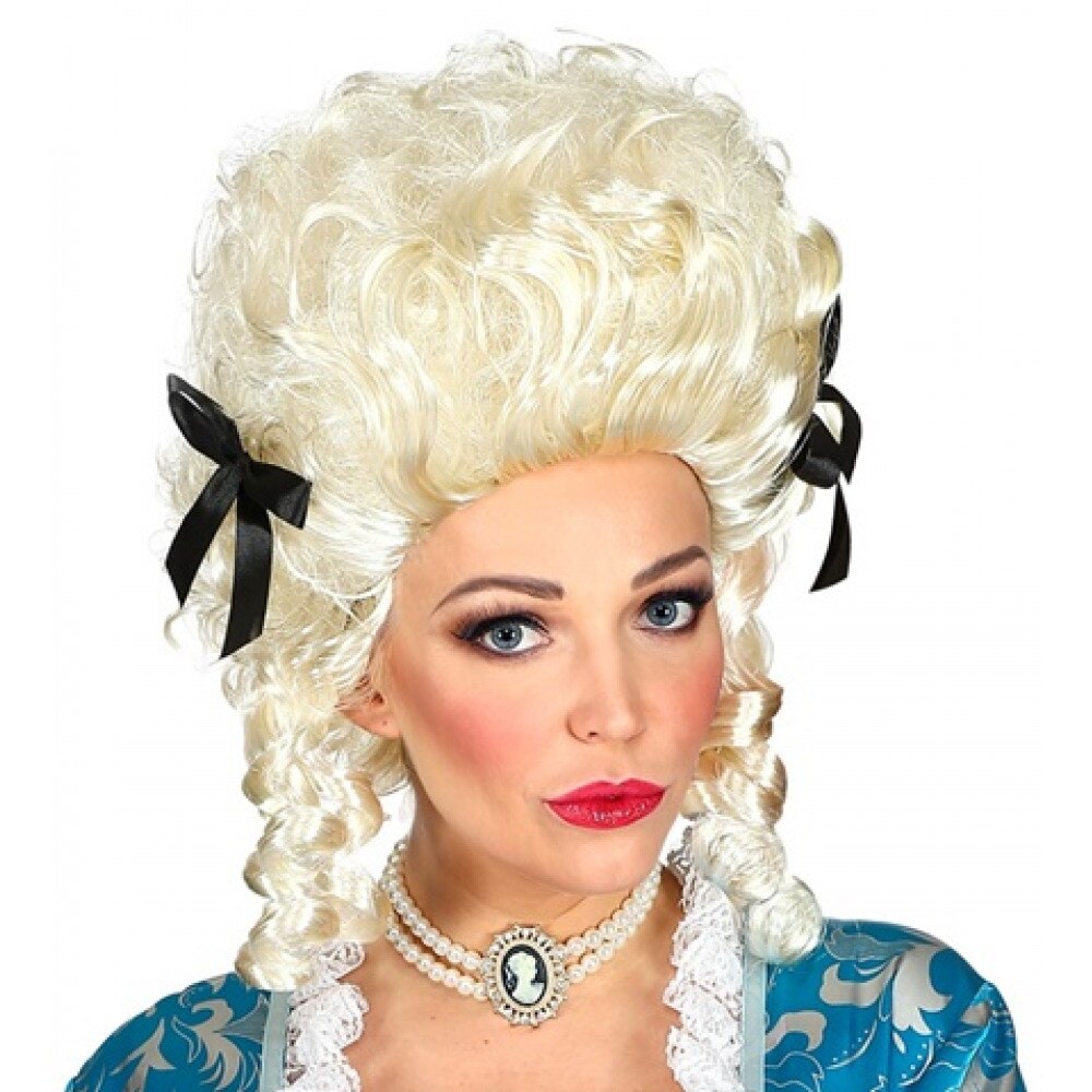 Peruca blonda epoca cu fundite