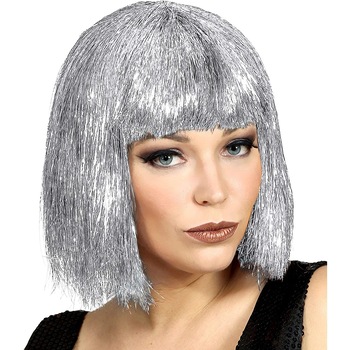 Peruca carnaval bob Argintie Peruca carnaval bob Argintie