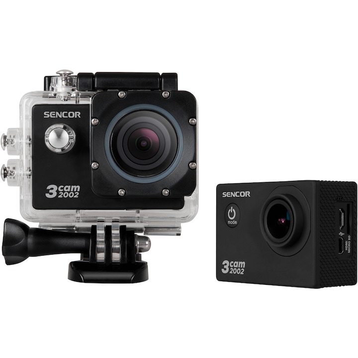 SENCOR 3CAM 2002 Akció kamera, Full HD, vízálló tokkal és kiegészítőkkel