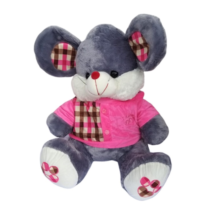 Soricel de plus, Nichita Impex SRL, cu camasa, gri, 69 cm